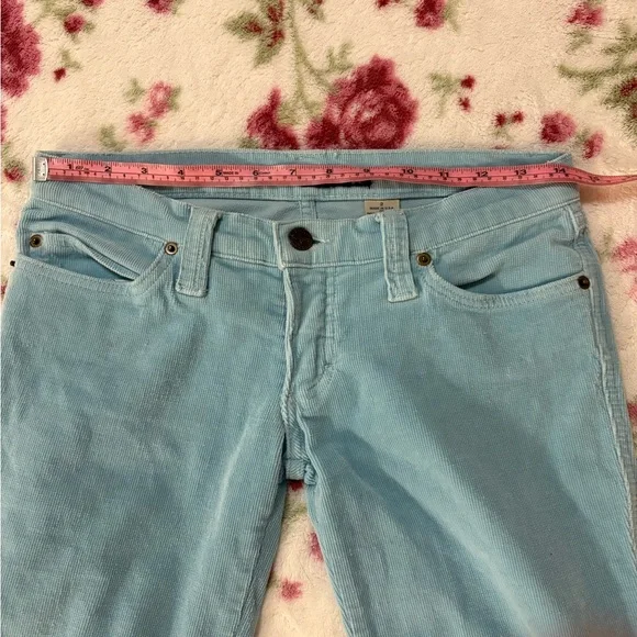 Baby blue Frankie b corduroy flares size 2 Y2K - Picture 5 of 9